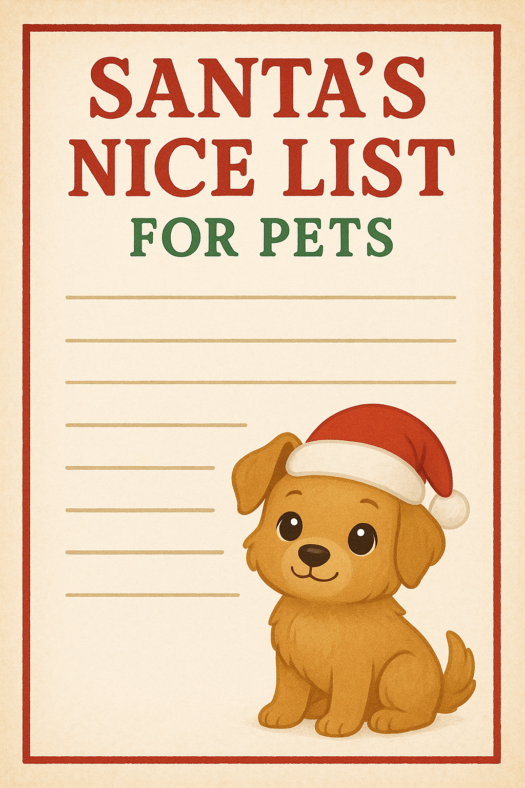 Santa's Nice List for Pets