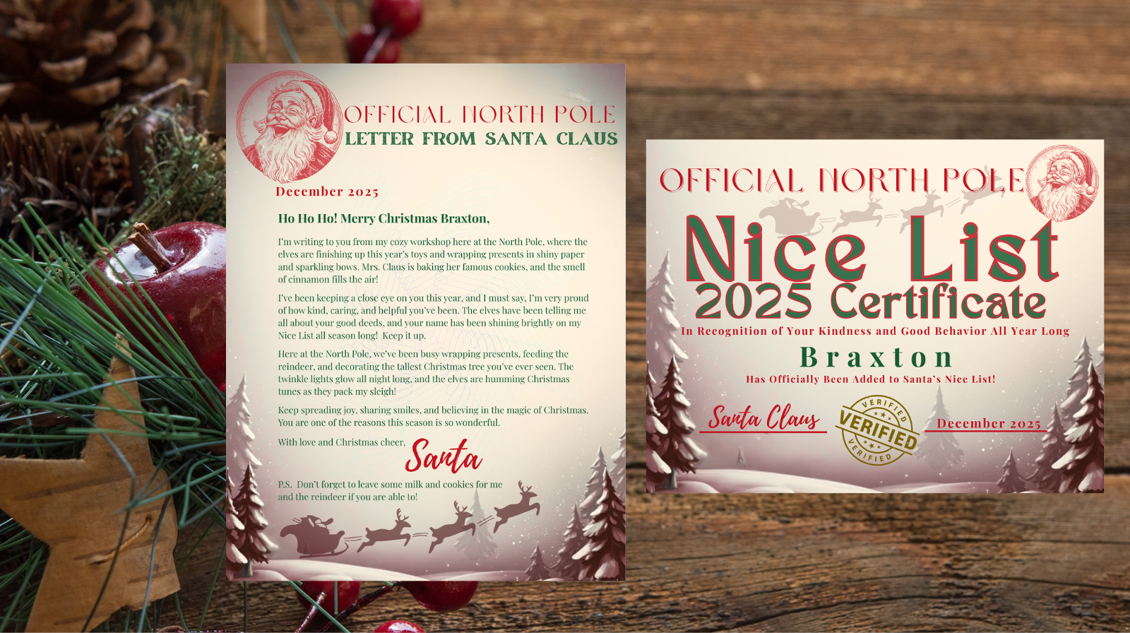 Sample Santa Nice List Letter