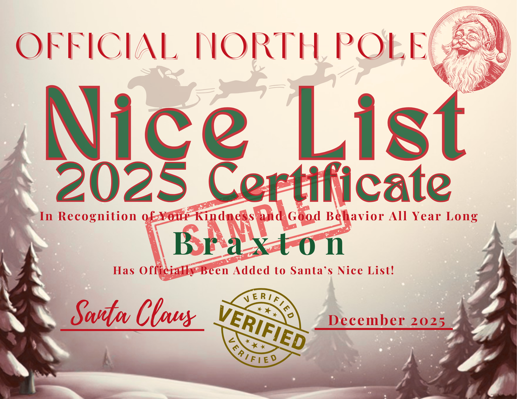 Official Santa Letter & Certificate